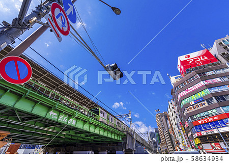 五反田駅前の風景 山手線のガード 58634934