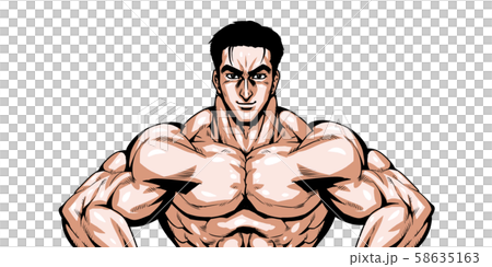 オリンピック,スポーツ,日本代表,劇画,漫画,筋肉,ボディビル,マッチョ,ポーズ,正面,白背景, オリンピック,スポーツ,日本代表,劇画,漫画,筋肉,ボディビル,マッチョ,ポーズ,正面,白背景, 58635163