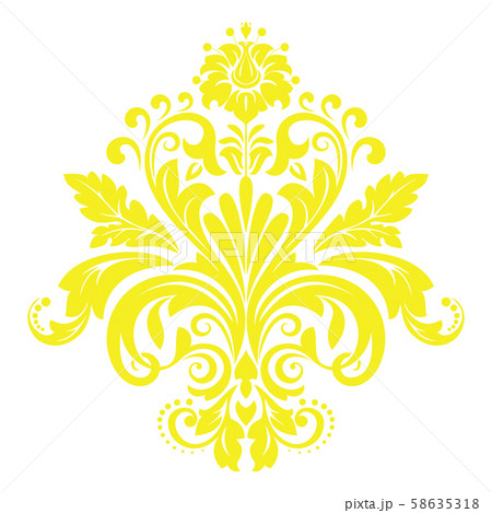 Damask graphic ornament. Floral design element. 58635318