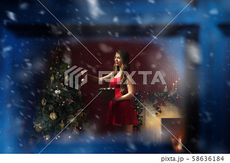 through the window 58636184