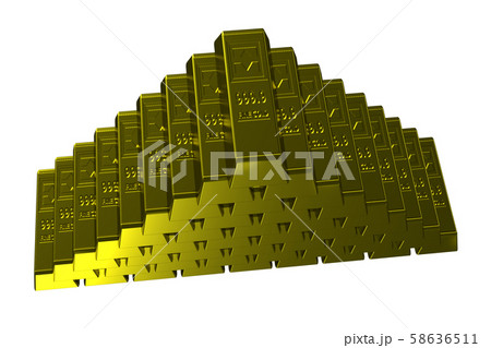 金塊のイメージ(大当たり・富・お金持ちなど/透過素材) 58636511