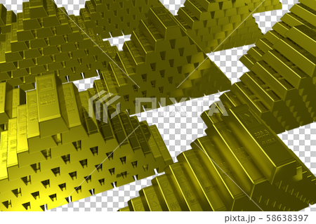 Gold bullion image (jackpot, wealth, rich, etc./transparent material) Gold bullion image (jackpot, wealth, rich, etc./transparent material) 58638397