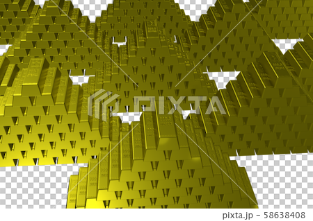 Gold bullion image (jackpot, wealth, rich, etc./transparent material) Gold bullion image (jackpot, wealth, rich, etc./transparent material) 58638408