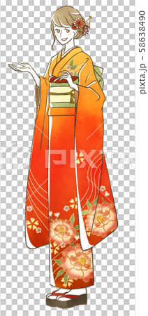 一個穿著和服的女人 一個穿著和服的女人 58638490