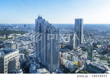西新宿高層ビル群の眺望 初台方面 58638945