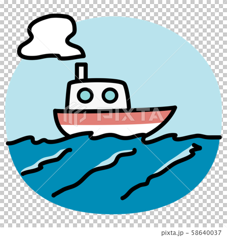 Sea and boat cartoon 58640037