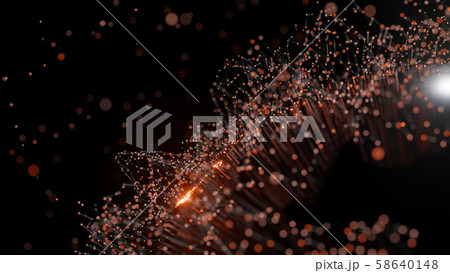 Abstract globe with particles and plexus structure 58640148