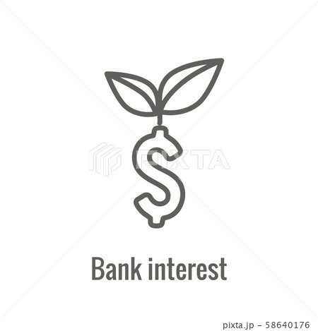 Investment or Banking Icon that shows increase in 58640176