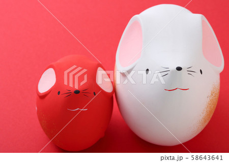 年賀状　令和　ねずみ 58643641