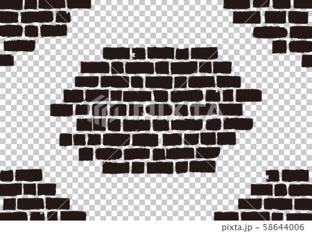 100% vector brick material sumi (color changeable, with corner decoration) 58644006