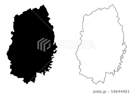 Iwate Prefecture map vector.... 58644981