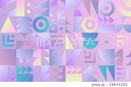 Geometric pattern with retro styled vaporwave shapes Geometric pattern with retro styled vaporwave shapes 58645265