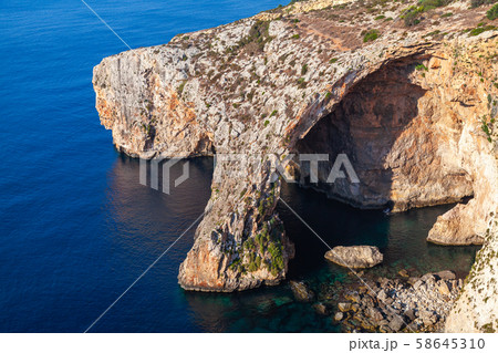 Blue Grotto, Malta. Aerial view 58645310