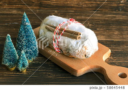 Traditional German Christmas cake Stollen 58645448