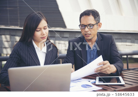 Business women are getting advice about business strategies or laws 58645633