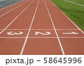 1 2 3 number on race track in football stadium. 58645996
