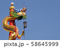 The Chinese dragon statue with blue sky 58645999