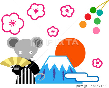 お正月【ねずみ年】 58647168