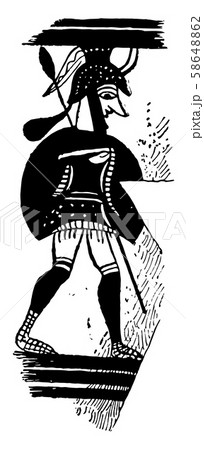 Mycenae is a Art on a Greek vase, vintage Mycenae is a Art on a Greek vase, vintage 58648862