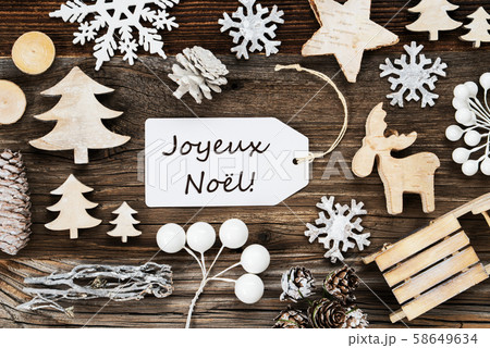 Label, Frame, Decoration, Joyeux Noel Means Merry Label, Frame, Decoration, Joyeux Noel Means Merry 58649634