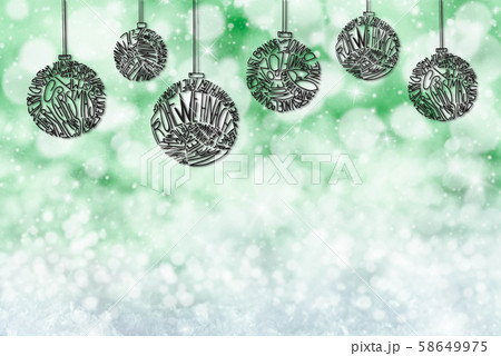 Christmas Tree Ball Ornament, Copy Space, Green Christmas Tree Ball Ornament, Copy Space, Green 58649975