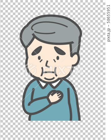 心配な男性 中高年 心配な男性 中高年 58655951