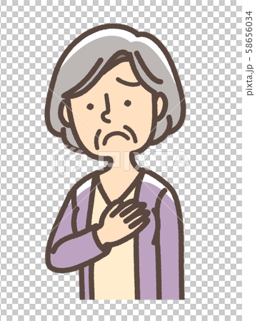 Worried woman middle-aged 58656034