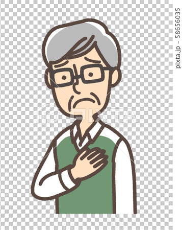 Anxious man middle-aged 58656035