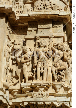 Decorative carving detail of Jagdish Temple in 58656610