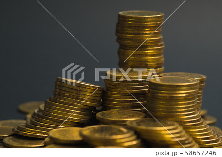 Savings, increasing columns of coins, piles of Savings, increasing columns of coins, piles of 58657246