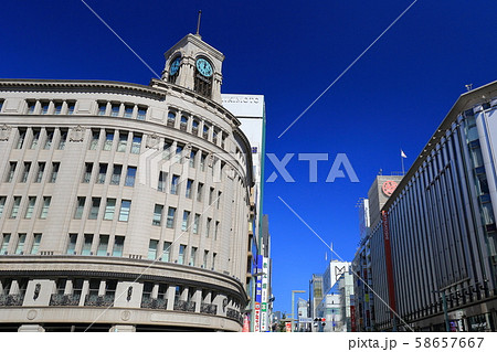 東京 銀座 四丁目 東京 銀座 四丁目 58657667