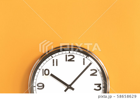 Part of big wall clock on orange background 58658629