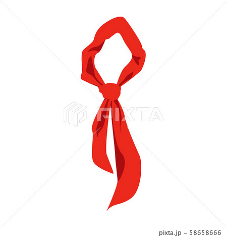Set of flat red scarves vector for Chinese Young Pioneer to wear when new semester begin, red scarf necktie cartoon element illustration, back to primary school Set of flat red scarves vector for Chinese Young Pioneer to wear when new semester begin, red scarf necktie cartoon element illustration, back to primary school 58658666