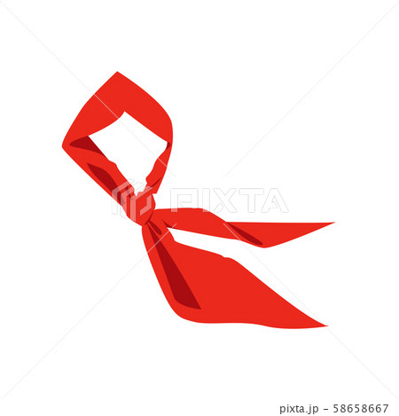 Set of flat red scarves vector for Chinese Young Pioneer to wear when new semester begin, red scarf necktie cartoon element illustration, back to primary school Set of flat red scarves vector for Chinese Young Pioneer to wear when new semester begin, red scarf necktie cartoon element illustration, back to primary school 58658667