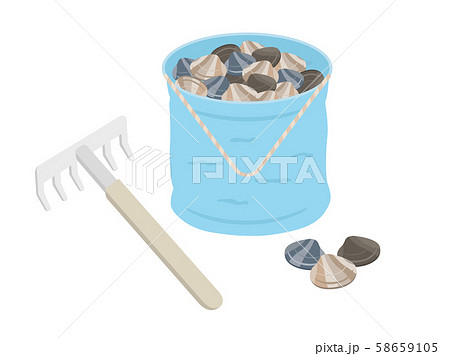 潮干狩りのイラストのイラスト素材