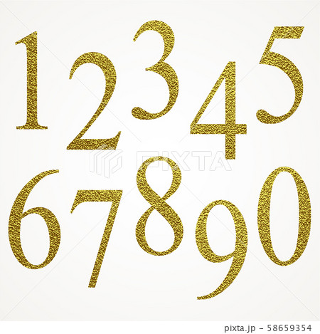 Set of metallic numbers.Vector golden numbers. 58659354
