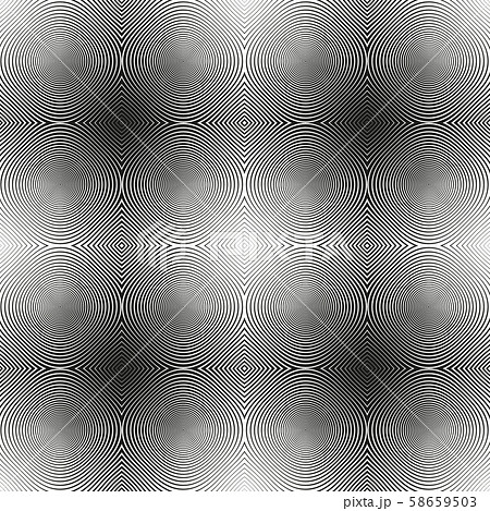 Black and white abstract modern concentric circles 58659503