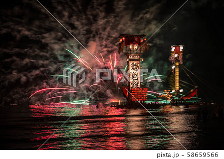 キリコ祭りと花火 キリコ祭りと花火 58659566