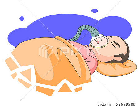 患者 酸素呼吸器 男 58659589