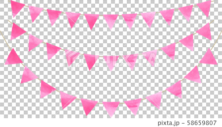 Flag_Triangle_Garland_Watercolor_Pink_Flag Garland Flag_Triangle_Garland_Watercolor_Pink_Flag Garland 58659807