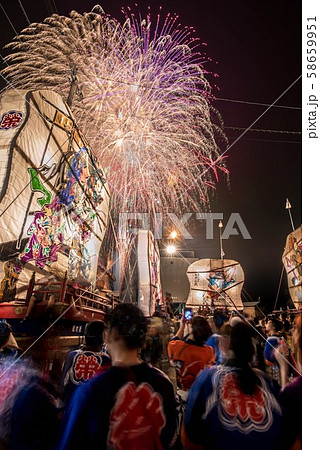 にわか祭と花火 58659951