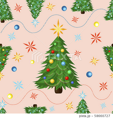vector pattern Christmas tree Wallpaper 58660727