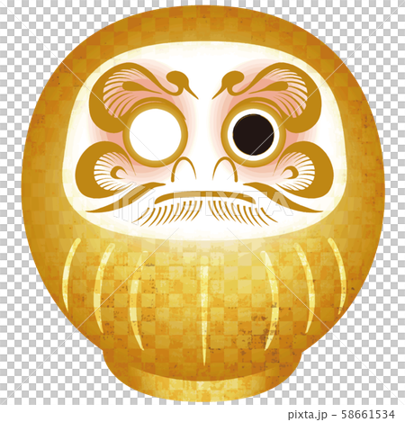 年賀状素材 だるま 目入れ 片目 年賀状素材 だるま 目入れ 片目 58661534