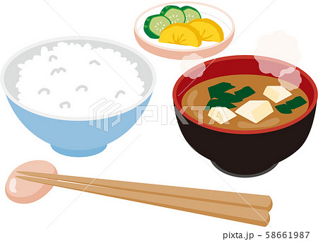 ご飯　味噌汁 58661987