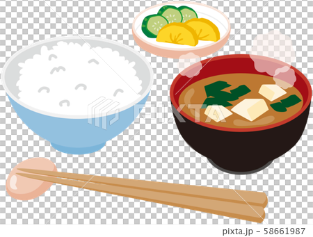 ご飯　味噌汁 58661987