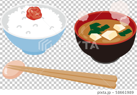 Rice miso soup 58661989