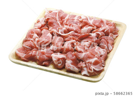 豚モモ肉切り落とし04（パス付） 58662365