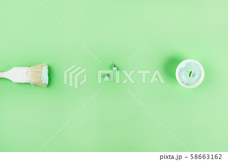 Green mint color fashion concept with paint 58663162