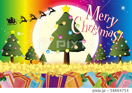 イラスト背景素材,メリークリスマスパーティー,プレゼント,飾り,無料,虹色,レインボーカラー,贈り物 イラスト背景素材,メリークリスマスパーティー,プレゼント,飾り,無料,虹色,レインボーカラー,贈り物 58664753