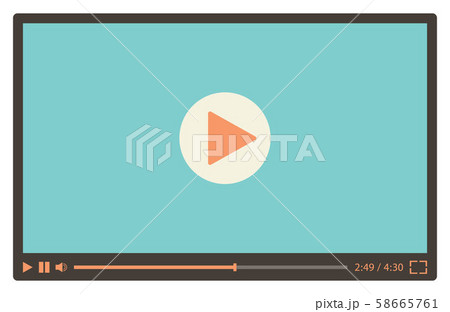 Video player for web in retro style. Vector 58665761